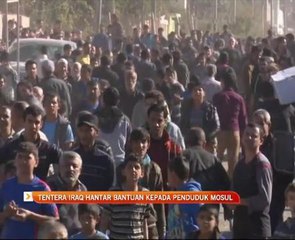 Tentera Iraq hantar bantuan kepada penduduk Mosul