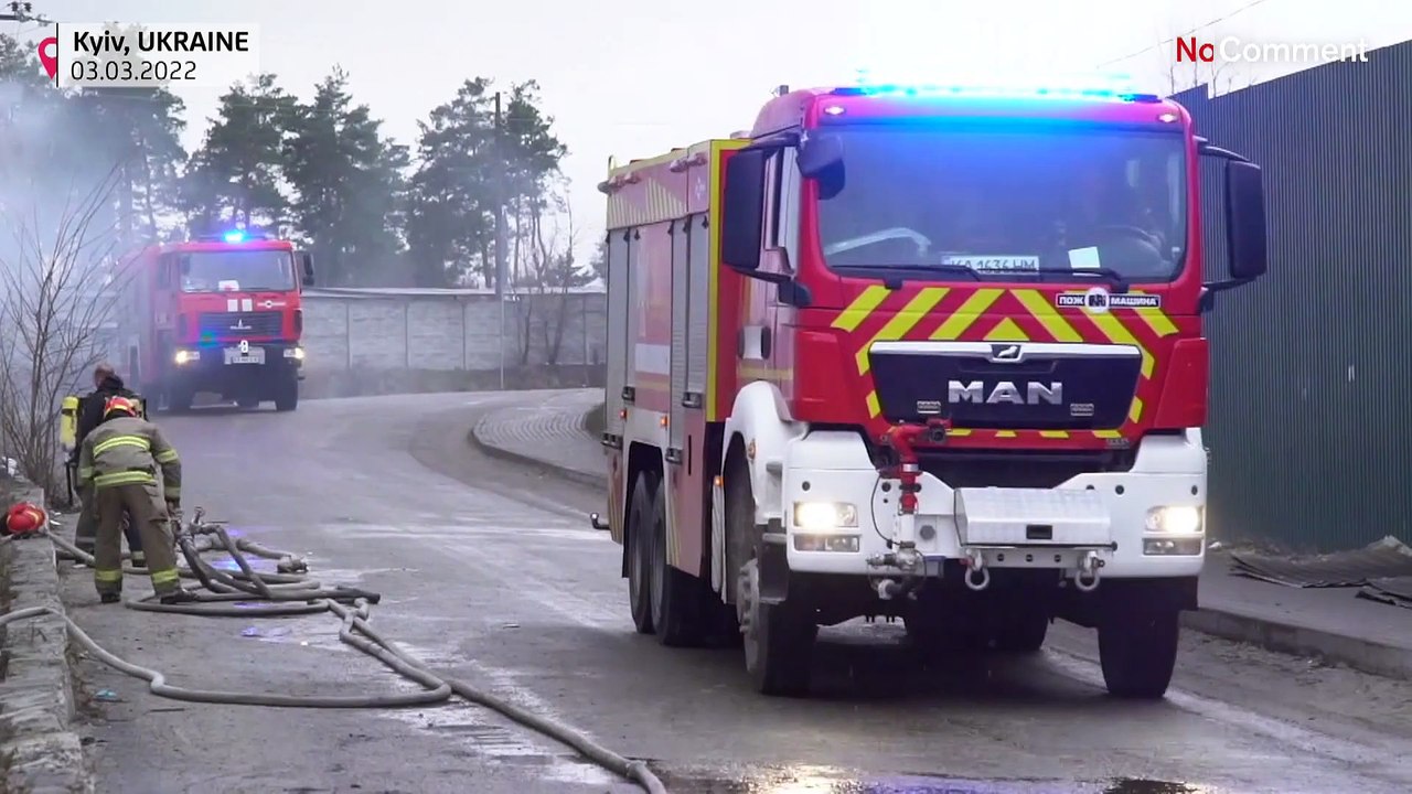 Lagerkomplex in Kiew in Brand geschossen