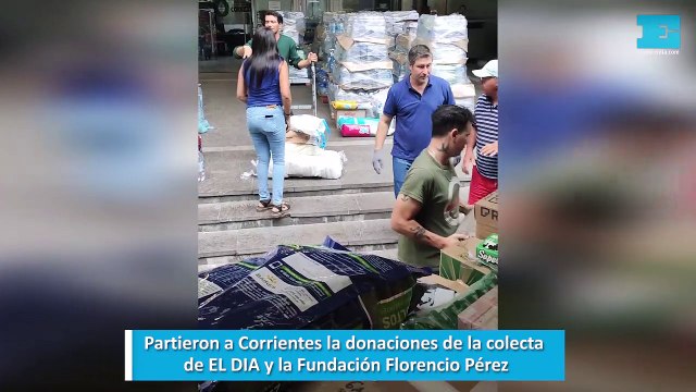 Partieron a Corrientes la donaciones de la colecta de EL DIA y la Fundación Florencio Pérez
