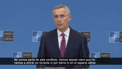 Stoltenberg: "Hemos dejado claro que no vamos a entrar en Ucrania, ni por tierra ni por aire"