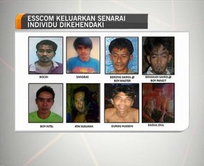ESSCom keluarkan senarai individu dikehendaki