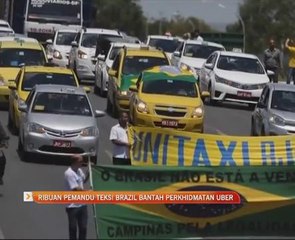 Ribuan pemandu teksi Brazil bantah perkhidmatan Uber