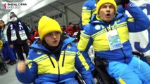Beijing 2022: Ukrainian Paralympic athletes demonstrate for peace