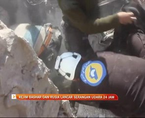 Rejim Bashar dan Rusia lancar serangan udara 24 jam