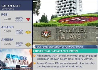 Bajet 2017 diluluskan di peringkat dasar