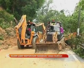 Hujan lebat berterusan sebabkan tanah runtuh
