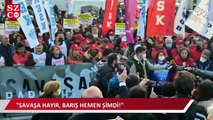 İstanbul'da 'savaşa hayır' mitingi
