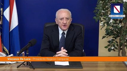 De Luca "Tamponi, quarantena e vaccino per i profughi dall'Ucraina"