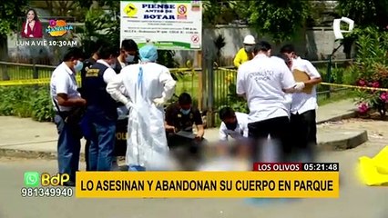 Continúan investigaciones por asesinato de sujeto en calle de Los Olivos