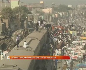 19 maut dalam nahas keretapi di Pakistan
