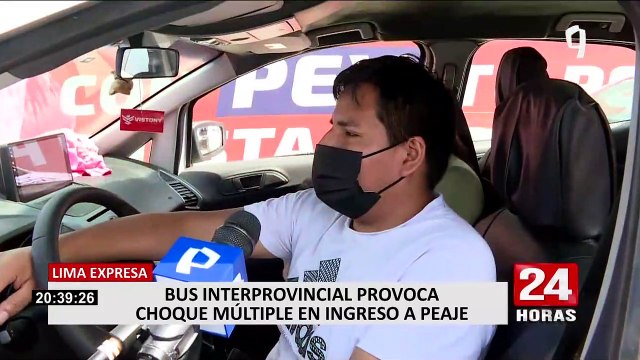 Línea Amarilla: casetas de peaje destruidas tras triple choque