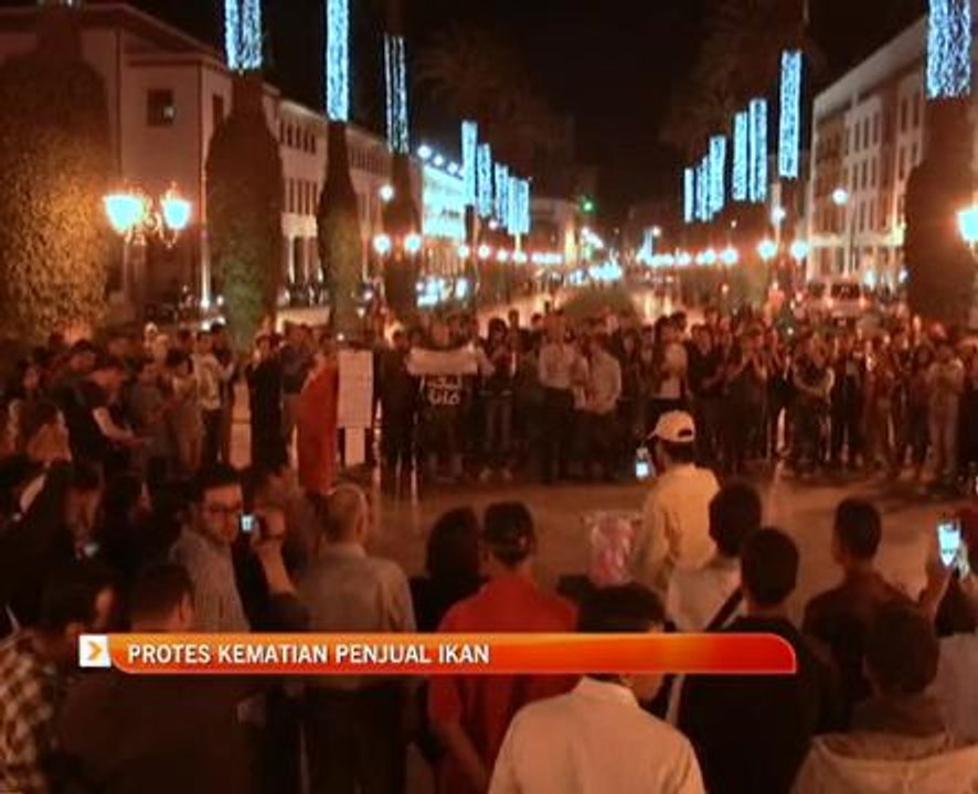 Protes kematian penjual ikan