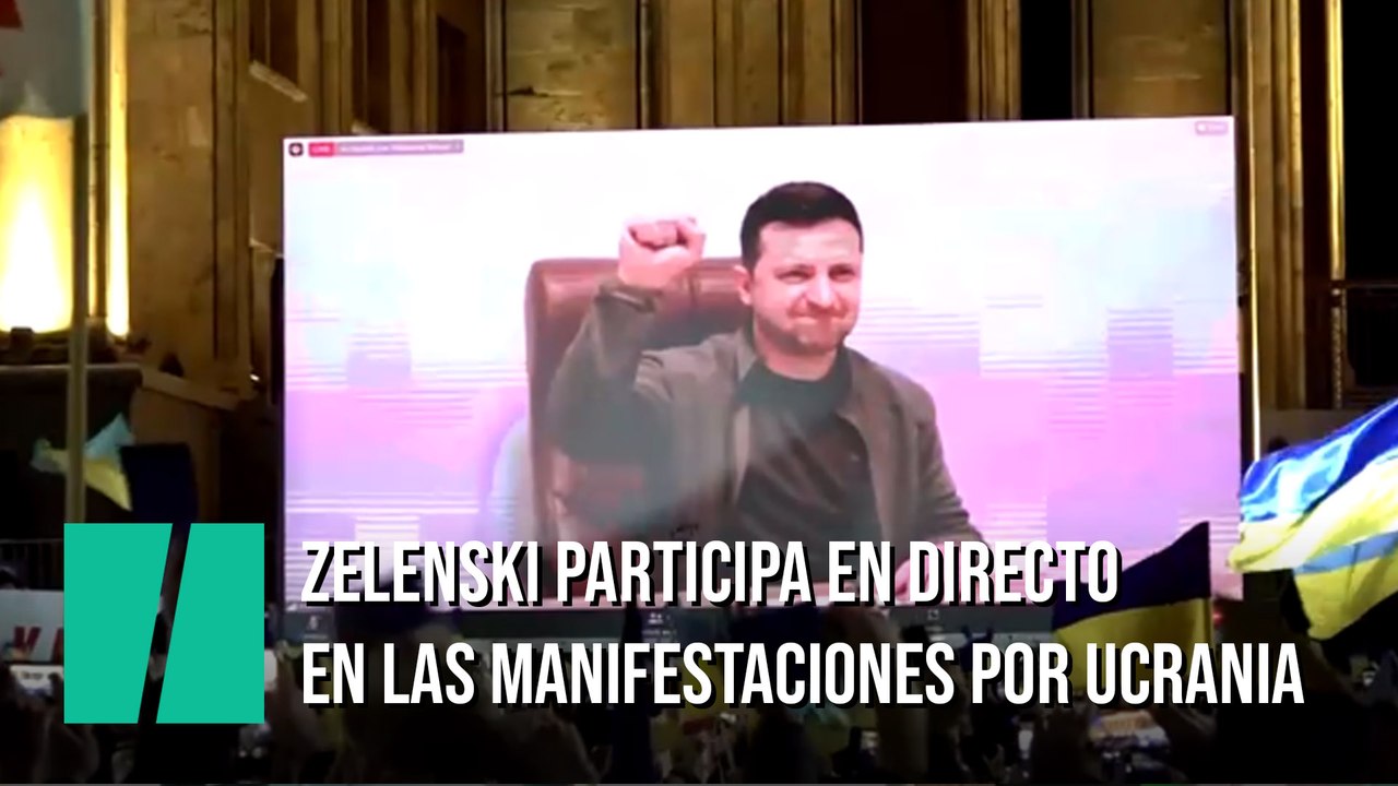 "Si Ucrania no aguanta, Europa no aguantará", el mensaje de Zelenski durante las manifestaciones en Europa