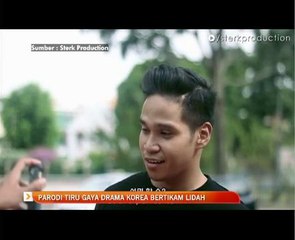 Parodi tiru gaya drama Korea bertikam lidah