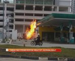 Tangki NGV stesen minyak meletup, seorang maut