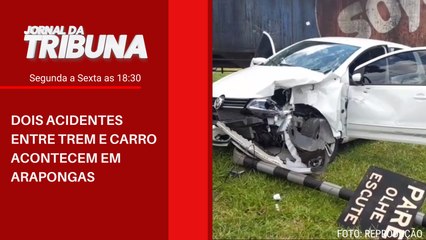 DOIS ACIDENTES ENTRE TREM E CARRO ACONTECEM EM ARAPONGAS