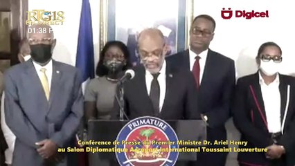 En Direct ! Conférence  du Premier Ministre,Dr Ariel Henry au Salon Diplomatique de l’aéroport To…
