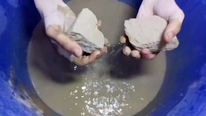 ASMR Pure Soft Sand Cement Bricks Water Crumble Cr: ASMR Cutting❤