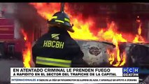 Delincuentes le meten fuego a 