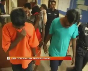 Lima didakwa culik pengurup wang
