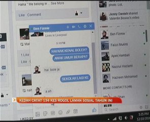 Kedah catat 134 kes rogol laman sosial tahun ini