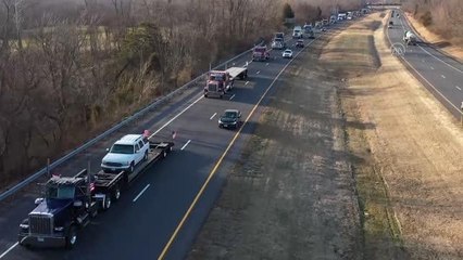 WASHINGTON - ABD'de California'dan yola çıkan aşı karşıtı kamyoncular Maryland'a ulaştı