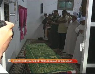 Jenazah koperal Mohd Faizol selamat dikebumikan