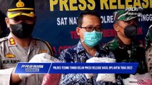 Polres Tebing Tinggi Gelar Press Release Hasil Operasi Antik Toba 2022