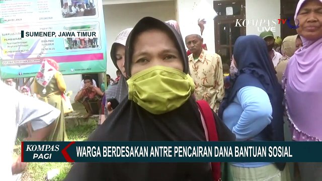 Abaikan Prokes, Warga Berdesakan Mengantre Demi Bantuan Tunai dan Sembako Gratis