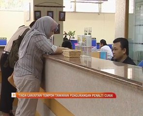 Tiada lanjutan tempoh tawaran pengurangan penalti cukai