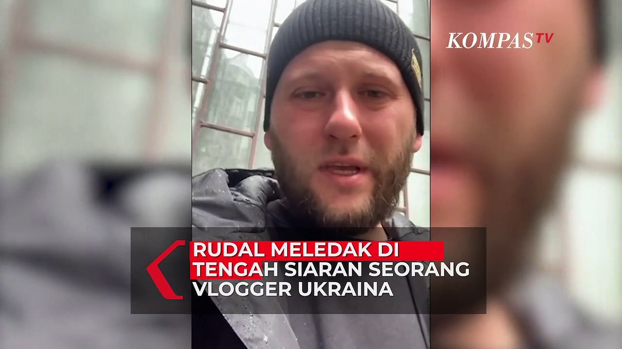 Detik-detik Rudal Rusia Meledak Terekam Vlogger Ukraina! Suara Rudal Melintas Terdengar Jelas