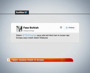 Tweet jenaka Train to Busan
