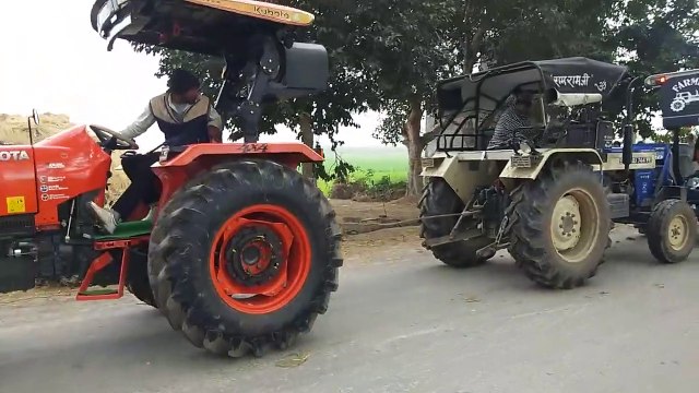Swaraj 744 vs Kubota mu5501 vs New Holland Tractor