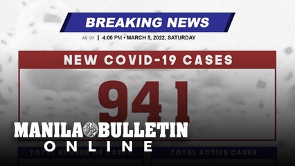 DOH reports 941 new cases, bringing the national total to 3,666,678, as of MARCH 5, 2022