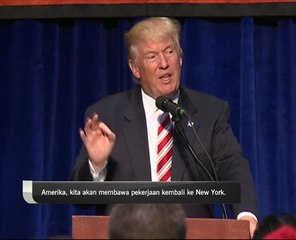 Donald Trump ikrar jana lebih pekerjaan untuk rakyat Amerika