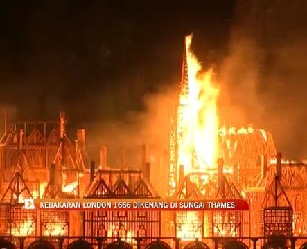 Kebakaran London 1666 dikenang di Sungai Thames