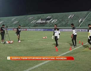 Khairul Fahmi diturunkan menentang Indonesia