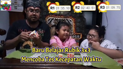 Belajar Rubik 3x3, Mencoba Tes Kecepatan Waktu ditemani Anak-anak