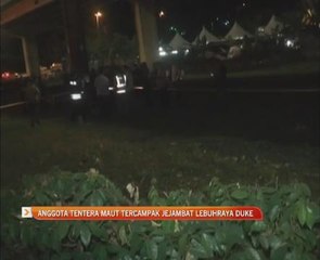 Anggota tentera maut tercampak di jejambat Lebuhraya DUKE