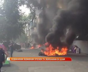 Kebakaran sebabkan stesen TV bersiaran di luar