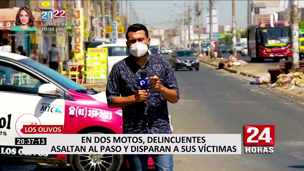 Los Olivos: a balazos delincuentes roban celulares a dos jóvenes