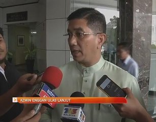 Mesyuarat Exco FAS berlangsung 'panas': Azmin Ali enggan ulas