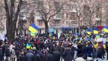 Rusya'nın ele geçirdiği Ukrayna kenti Herson'da protestolar