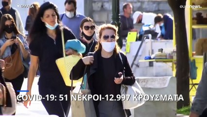 Covid-19: 51 νέοι θάνατοι, 12.997 νέα κρούσματα, 384 διασωληνωμένοι σύμφωνα με τον ΕΟΔΥ