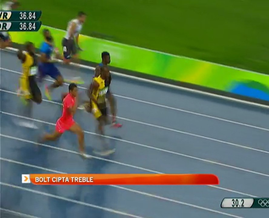 Usain Bolt cipta treble