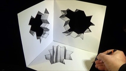 Corner Art - 3D Drawing Holes with Pencil