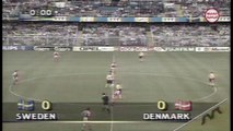 الشوط الثاني مباراة السويد و الدنمارك 1-0 كاس اوروبا 1992
