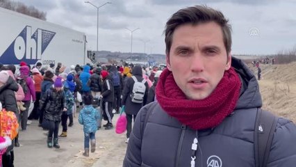 RAVA-RUSSKAYA - Savaş mağdurları Rava-Russkaya Sınır Kapısı'nda yoğunluk oluşturdu