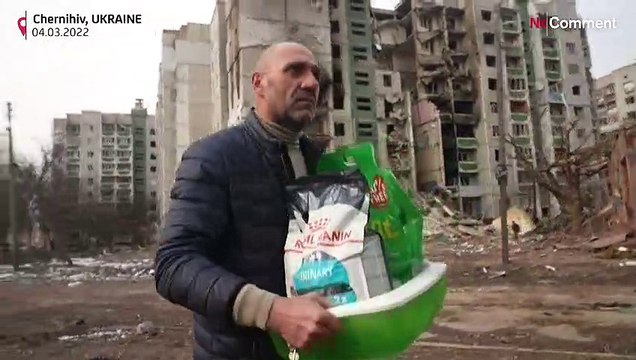 Guerre en Ukraine : à Tchernihiv, des zones résidentielles en ruines