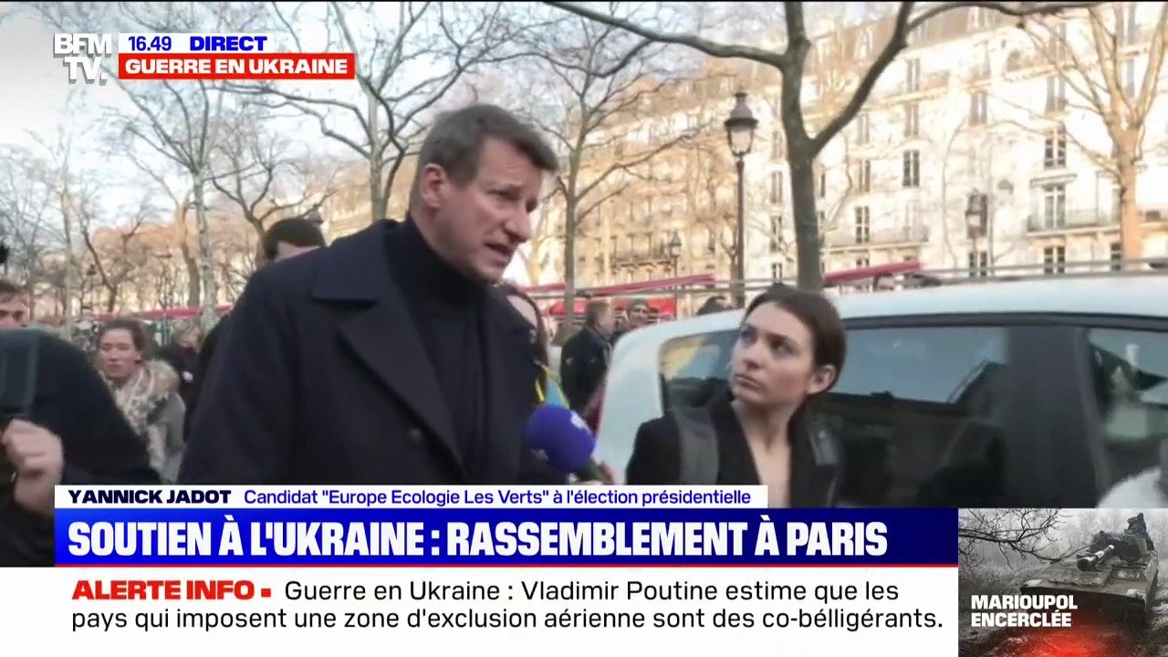 Guerre en Ukraine: Yannick Jadot demande à Emmanuel Macron de "contraindre  Total à quitter la Russie" - Vidéo Dailymotion